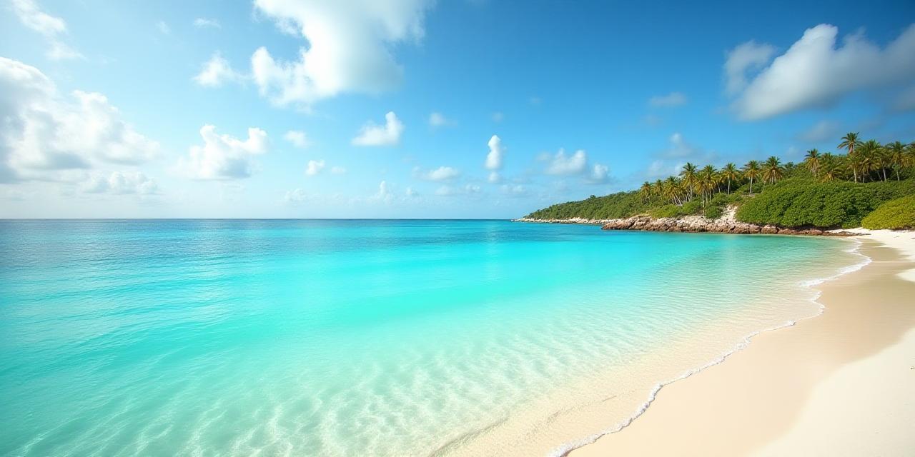 Panoramic view of the Cayman Islands coast